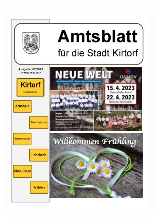 Download Amtsblatt Nr. 2 vom 26.02.2023