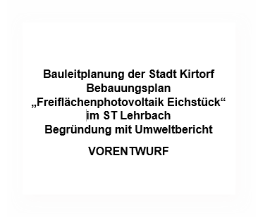 B-Plan Begründung Umweltbericht