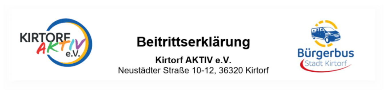 Formular Beitrittserklärung Kirtorf aktiv Formular Beitrittserklärung Kirtorf aktiv