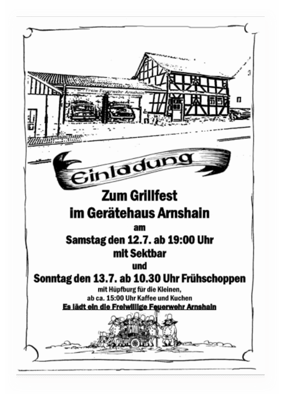 Grillfest FFW Arnshain Grillfest FFW Arnshain
