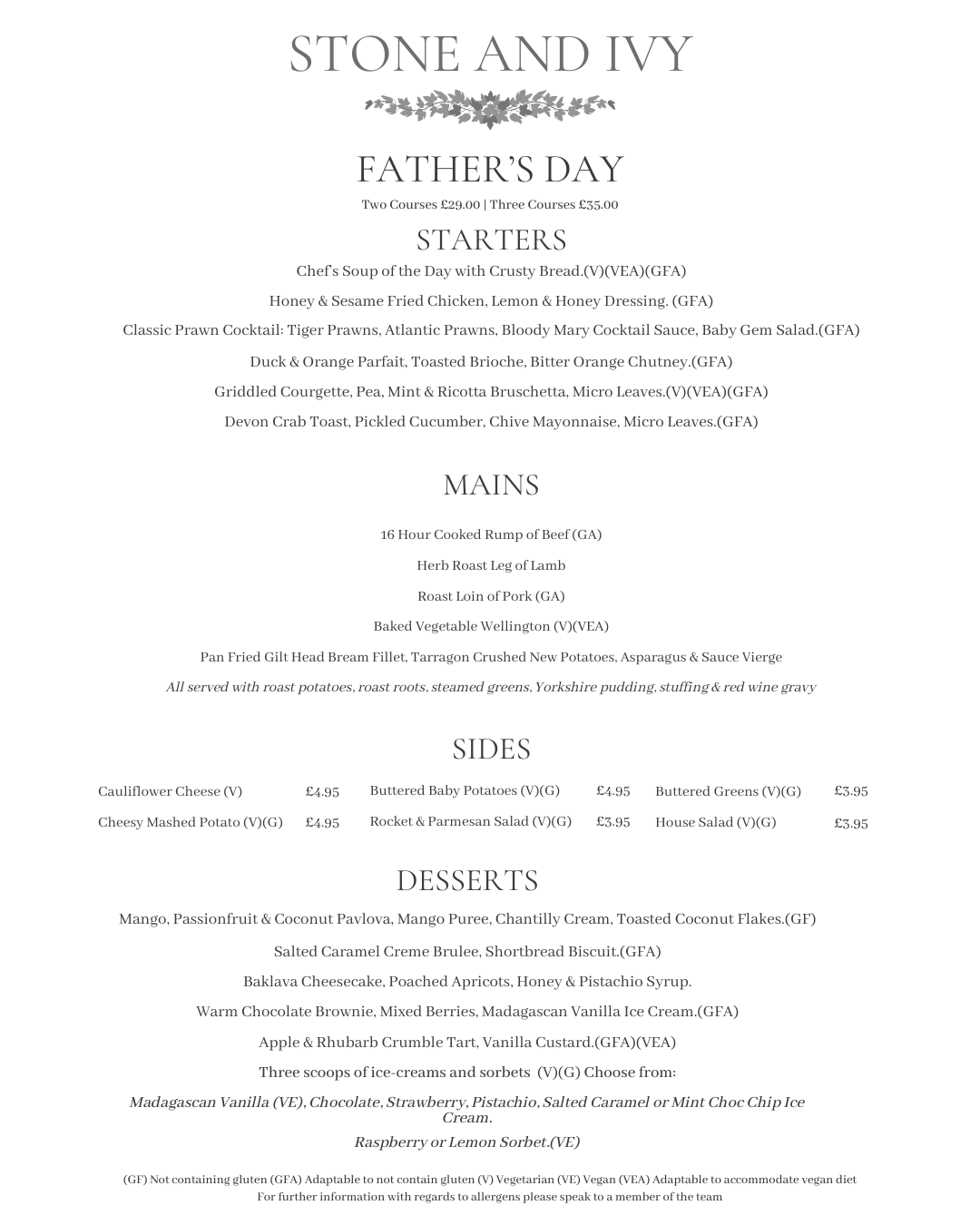 Stone & Ivy Restaurant near Nuneaton & Coventry, Warwickshire. British Cuisine.