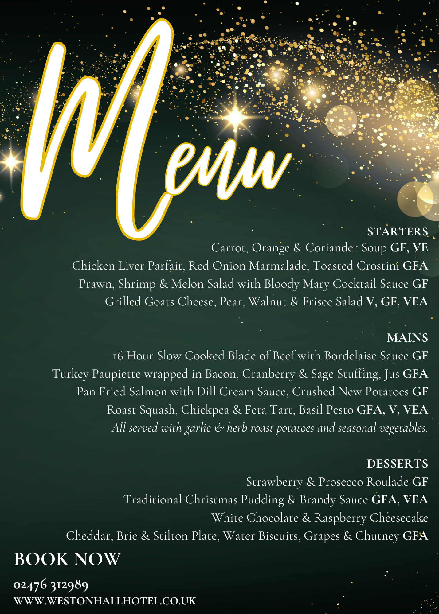 Christmas Party Night in Warwickshire near Leicestershire border