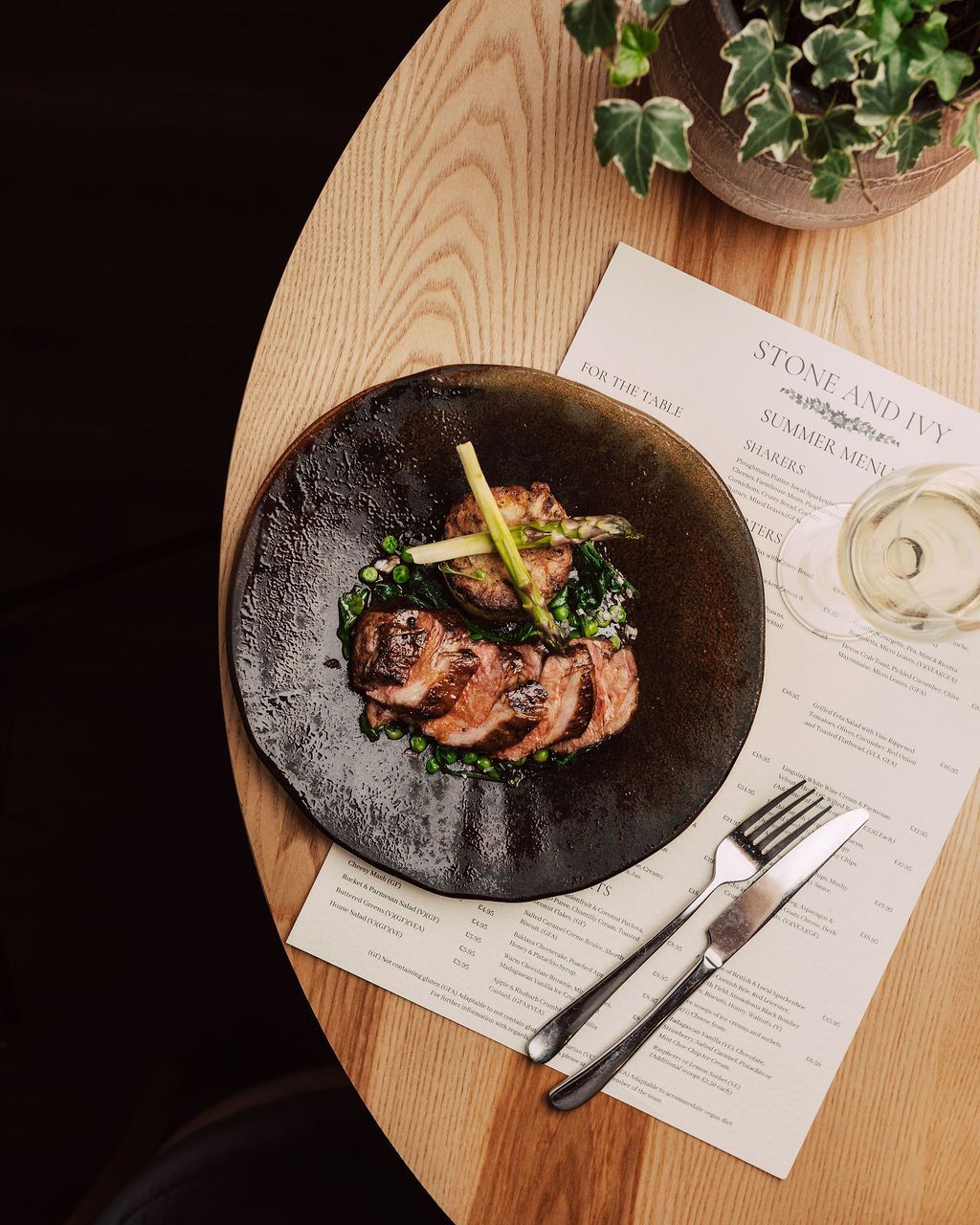 Stone & Ivy Restaurant in Warwickshire near Leicestershire border, British cuisine.