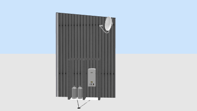 Technikraum für Gasflaschen, Durchlauferhitzer etc.