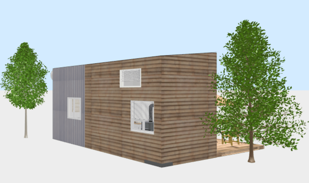 CAD, Aussenansicht Rückseite