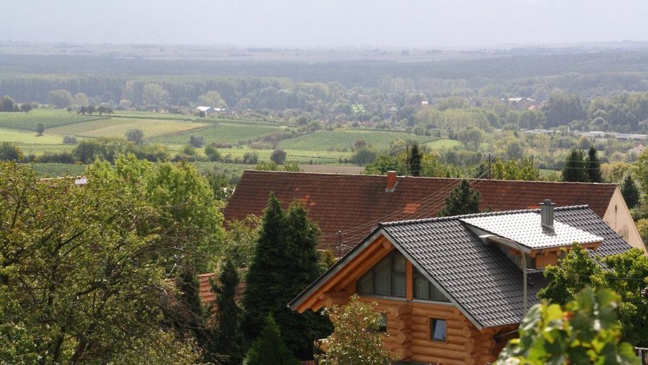 Ferien buchen im Blockhaus, Erholung pur zu jeder Jahreszeit: direkt am Pfälzer Wald und inmitten der Weinberge gelegen, hervorragende pfälzische oder elsässische Küche für jeden Geschmack in wenigen Minuten zu Fuß erreichbar... Blockhausbau Christian Kienel