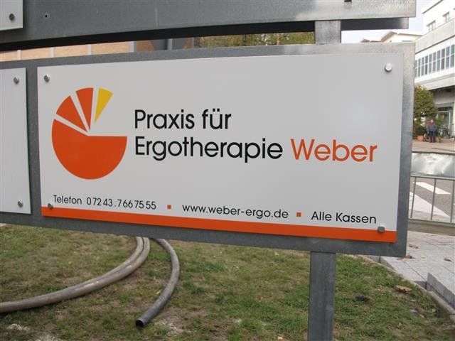 Beschilderung für unseren Kuden Ergotherapie Weber in Ettlingen.