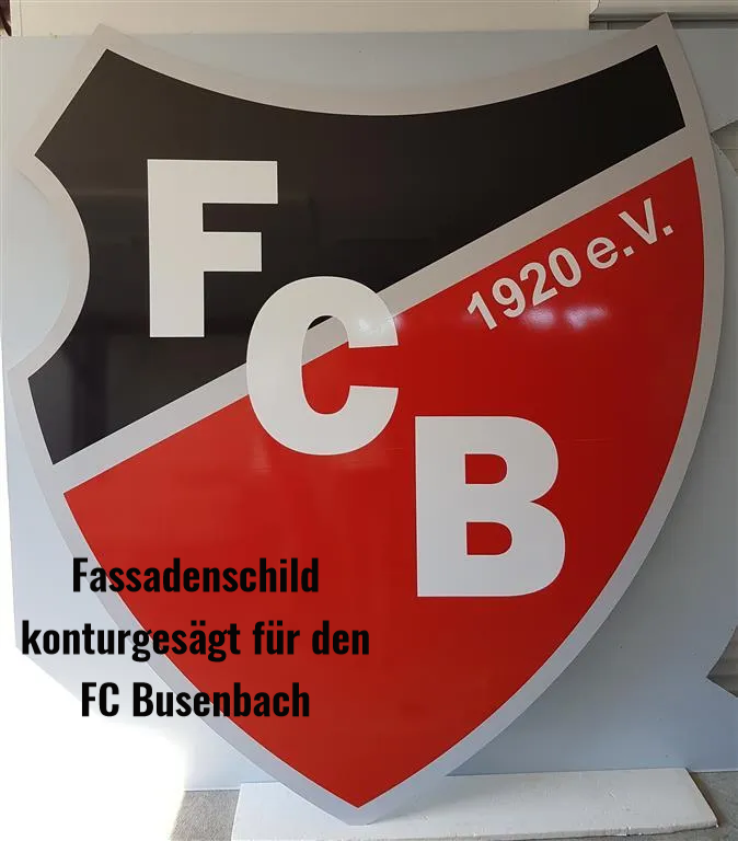 Schild Verbundplatte konturgesägt FC Busenbach