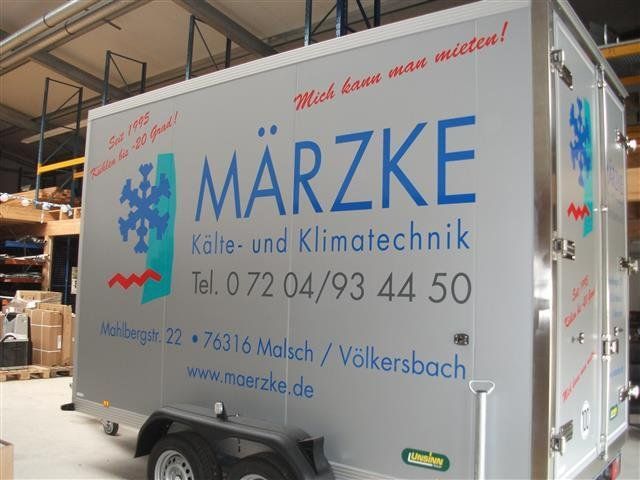 Beschriftung Anhänger für die Firma Märzke in Malsch Völkersbach