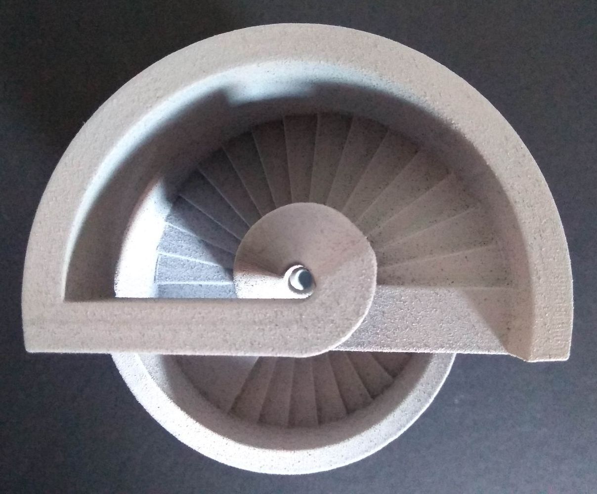 Detailansicht Wendeltreppe von oben