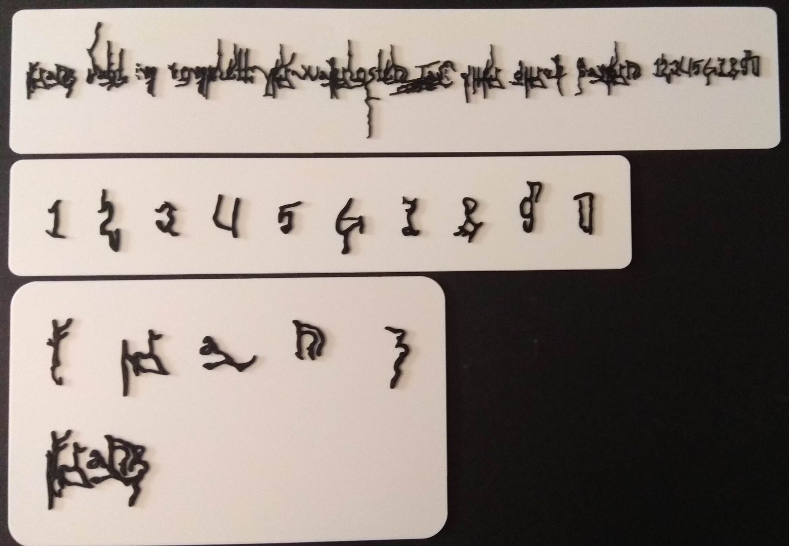 Taktile Kunstschrift nach Eduard Mörike