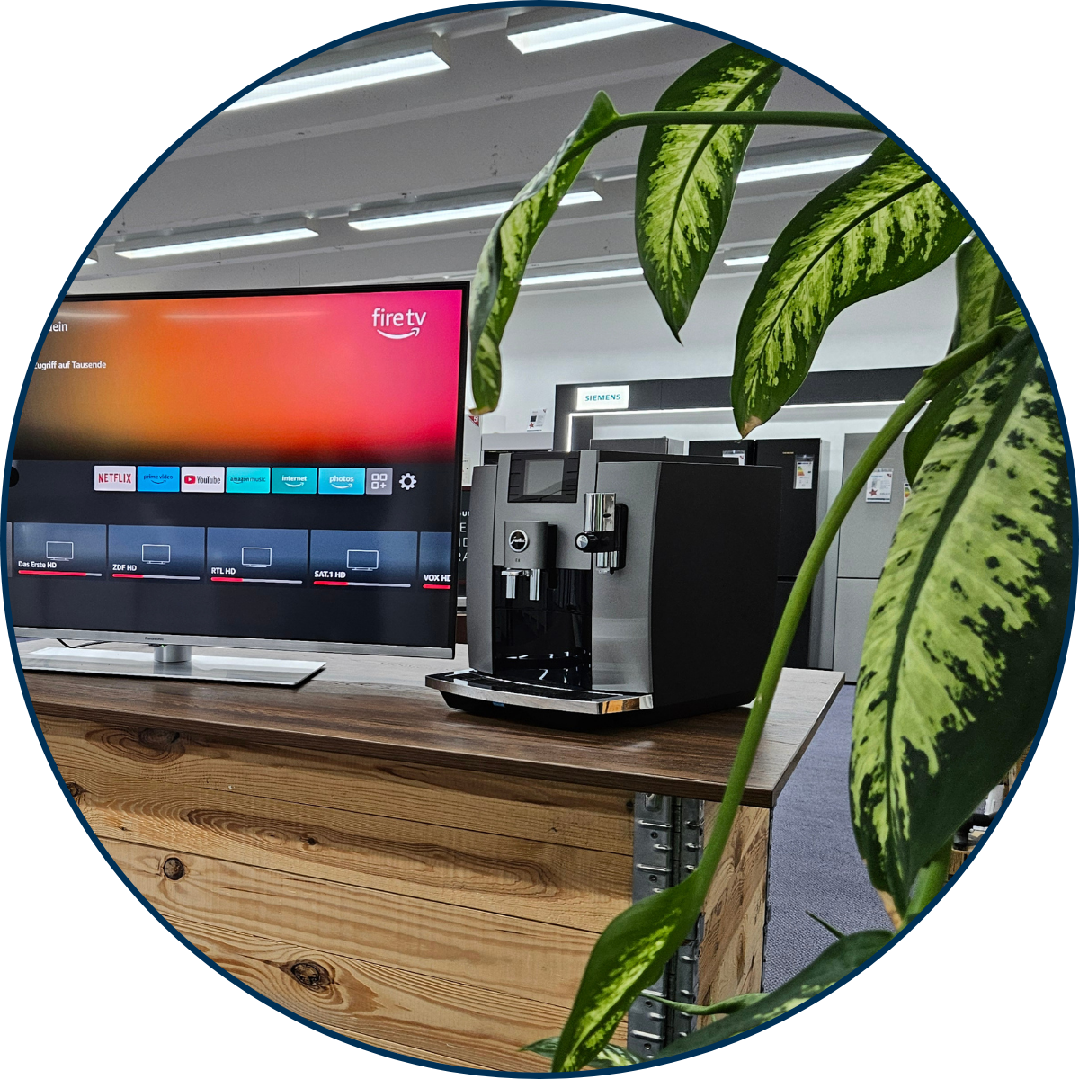 Hausgeräte, TV und Kaffeevollautomaten in unserer Ausstellung