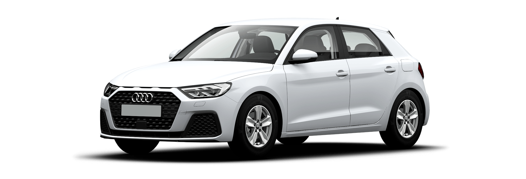Configurator image of an Audi A1 finished in White