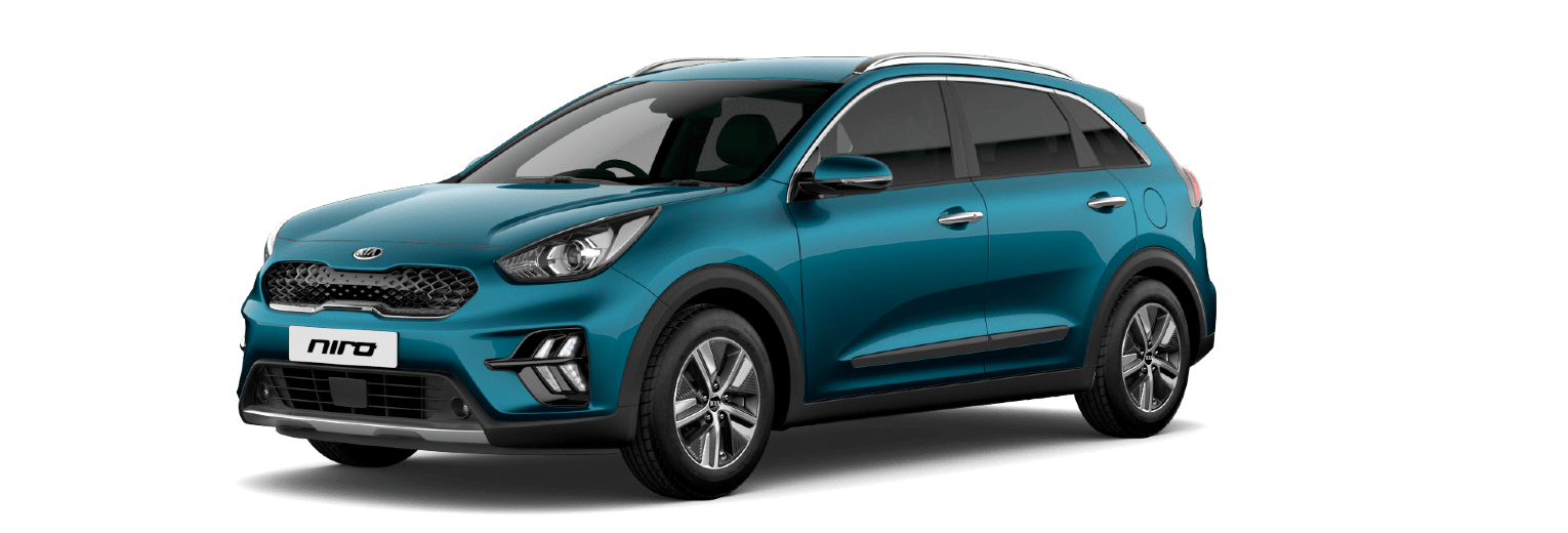 Configurator image of a Kia Niro finished in Blue