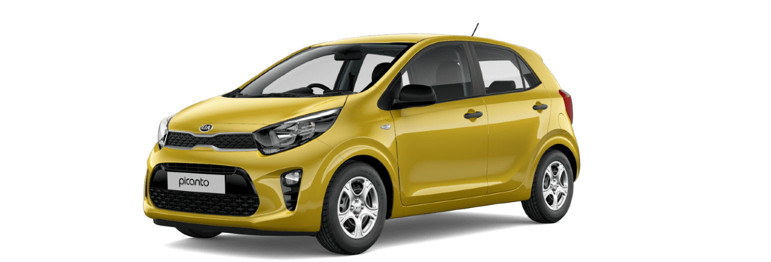Configurator image of a Kia Picanto finished in Yellow