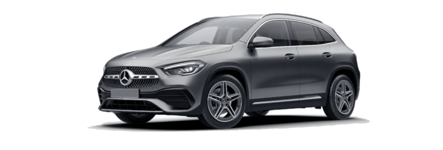 Configurator image of a Mercedes-Benz GLA finished in Grey