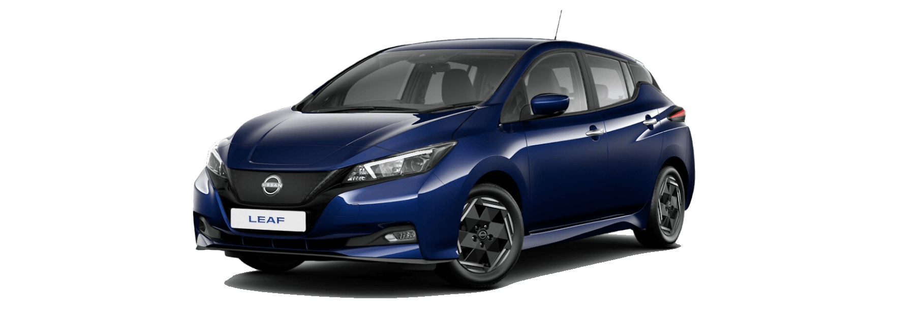 Configurator image of a Nissan Leaf finished in Blue