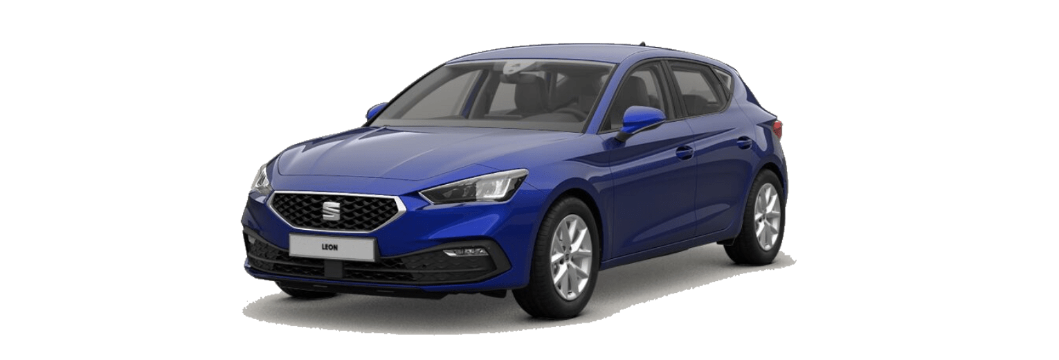 Configurator image of a Seat Leon finished in Blue