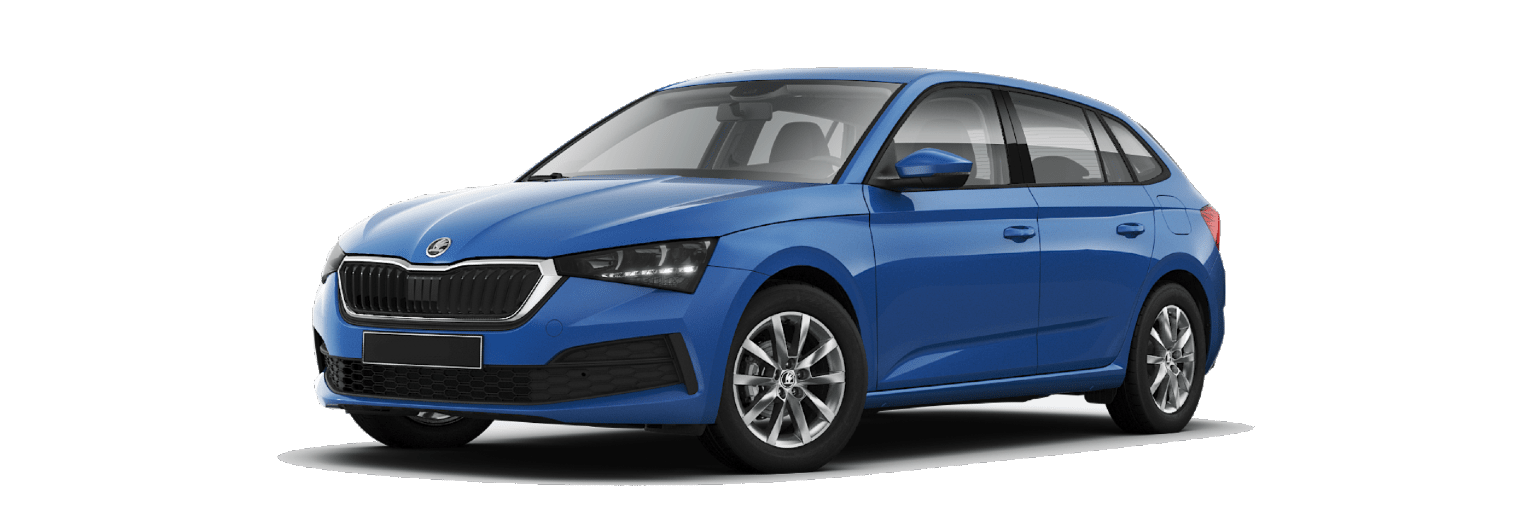 Configurator image of a Skoda Scala finished in Blue