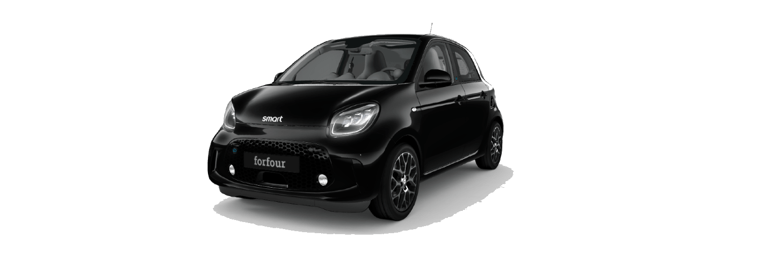 Configurator image of a Smart ForFour finished in Black