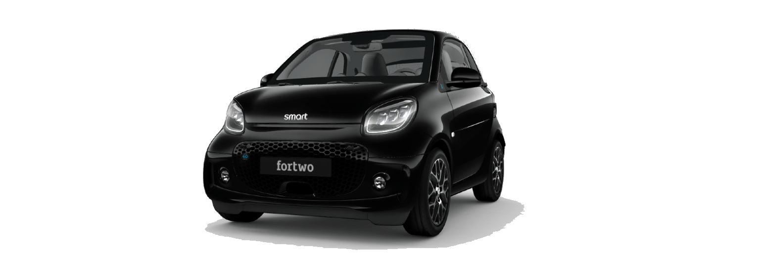 Configurator image of a Smart Fortwo finished in Black