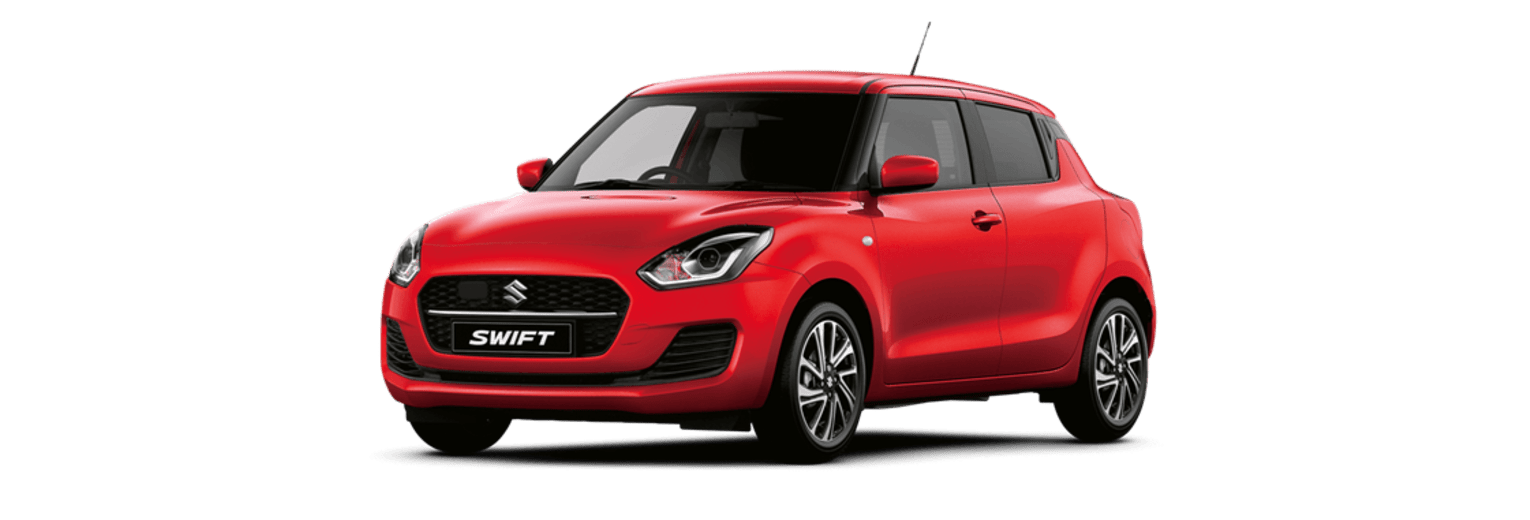 Configurator image of a Suzuki Swift finished in Red