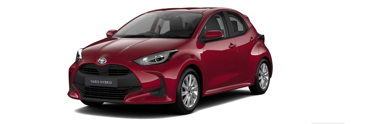 Configurator image of a Toyota Yaris finished in Red