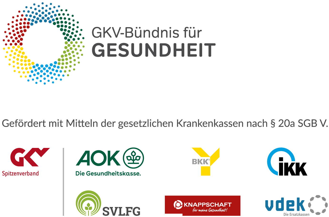 Logo GKV und Abbinderleiste der GKV-Bündnis für Gesundheit