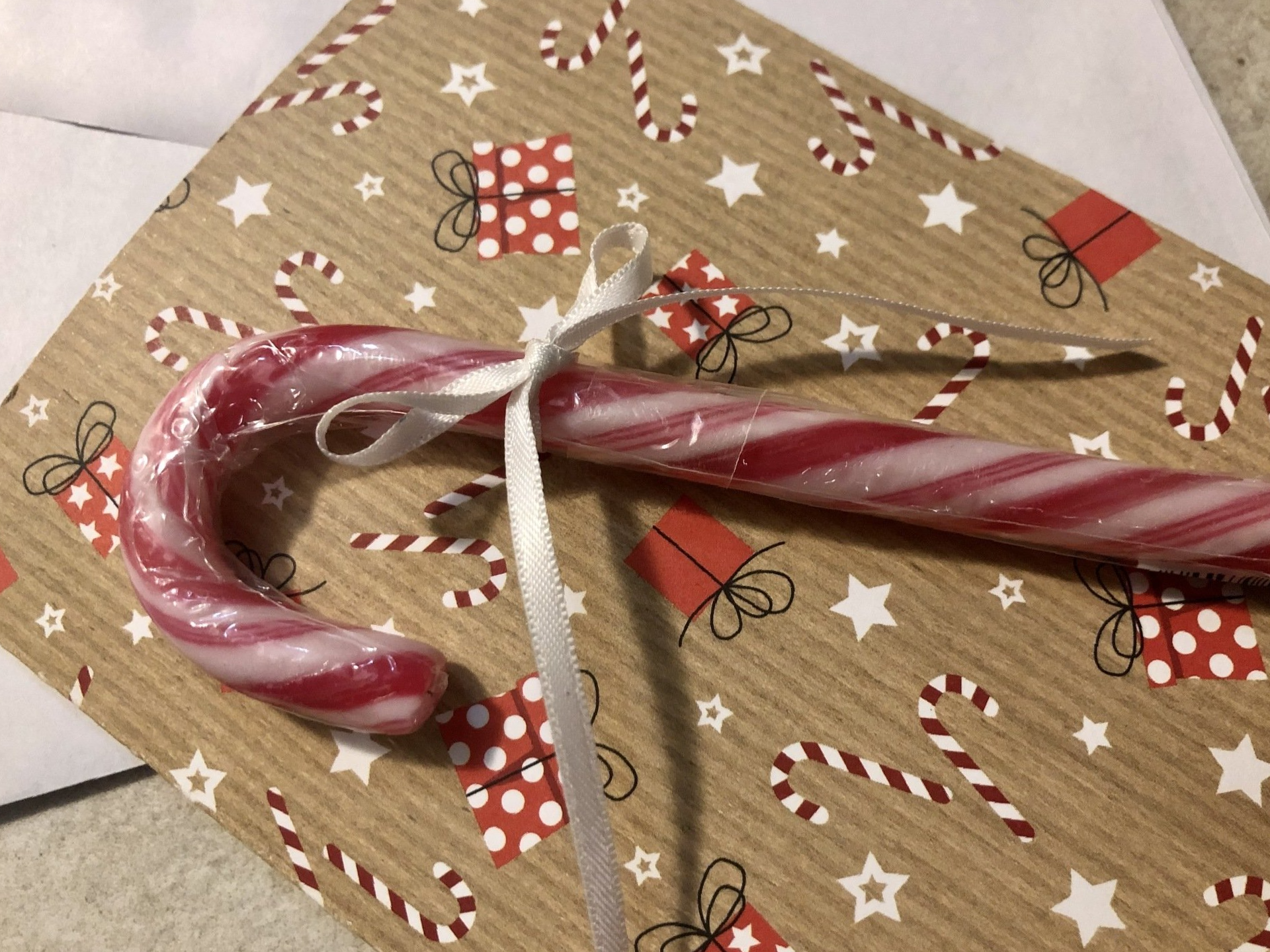 Weihnachtskarte Zuckerstange Weihnachtskarte Zuckerstange