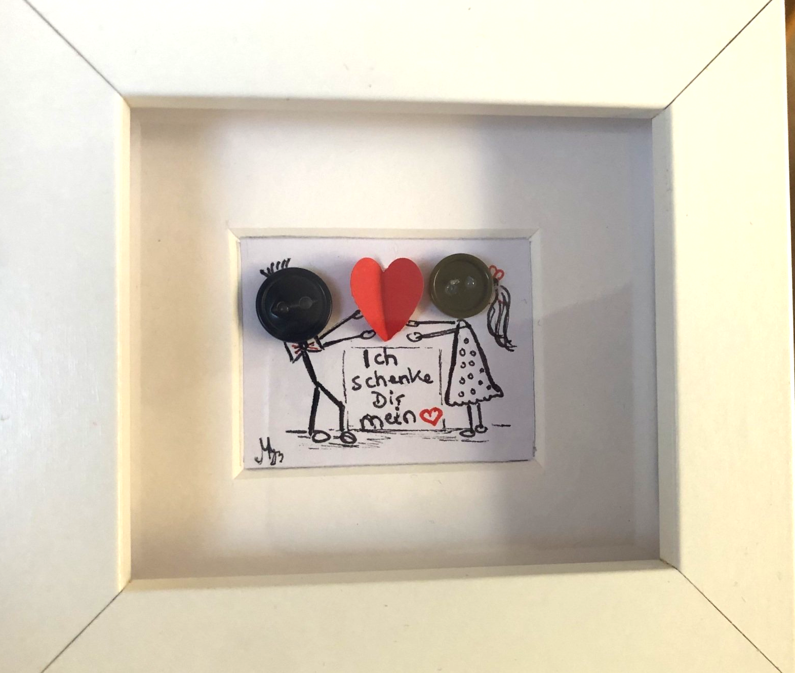 Das große Glück der Liebe, Künstlerpapier, Collage, Herzen