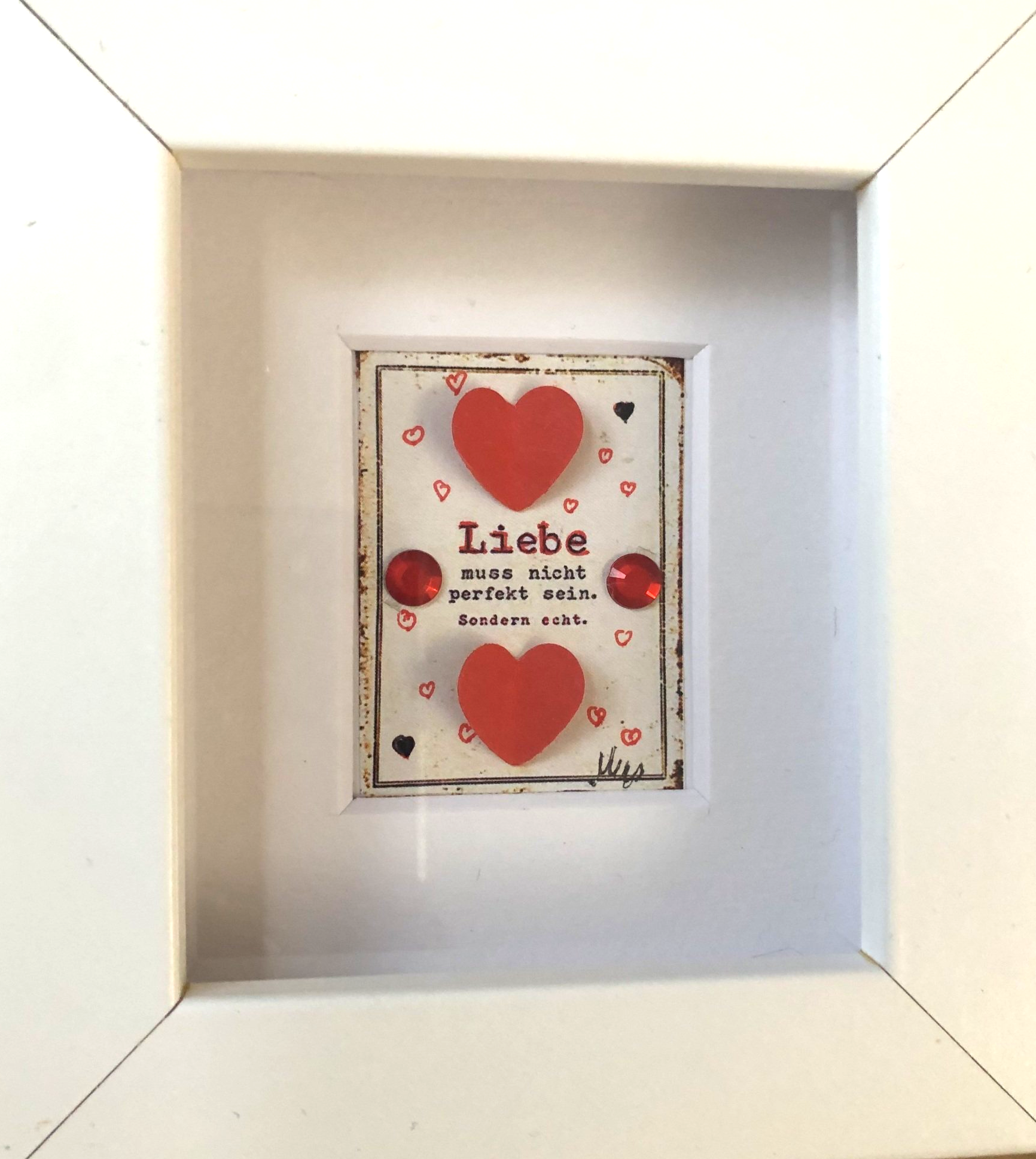 Künstlerpapier, Wir bleiben zusammen, Herzen, Collage