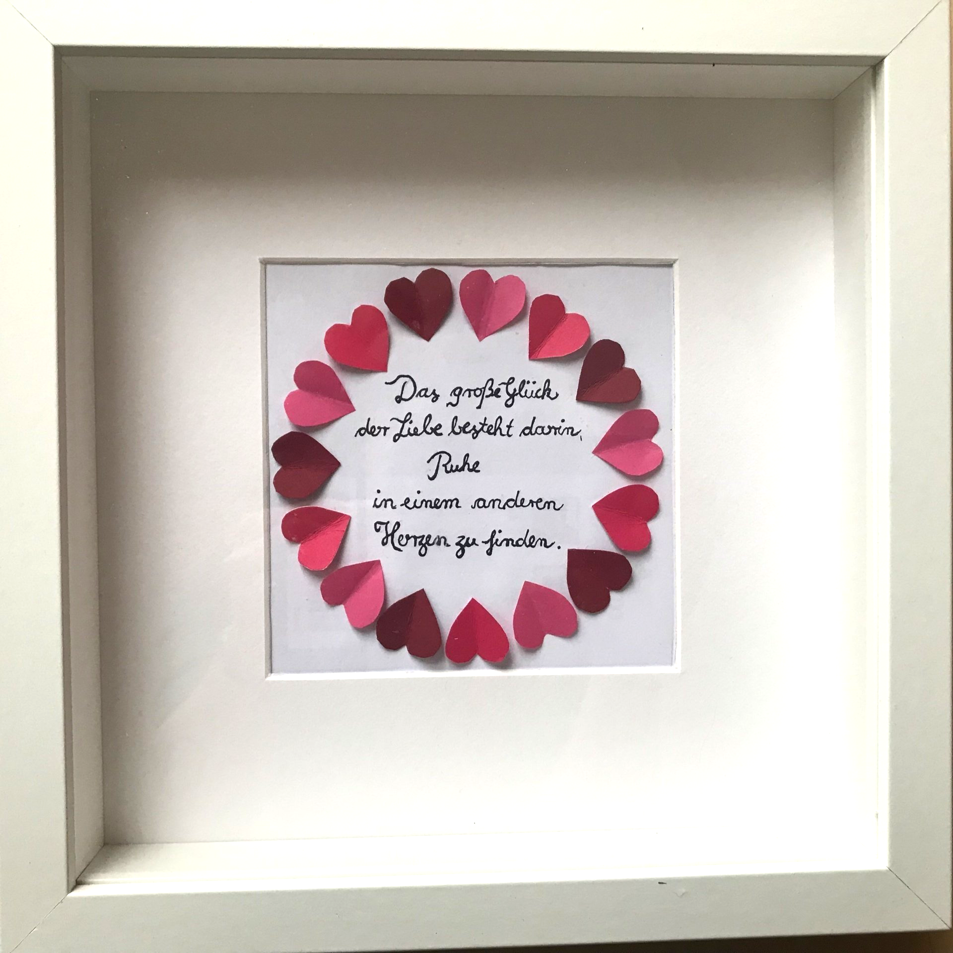 Das große Glück der Liebe, Künstlerpapier, Collage, Herzen