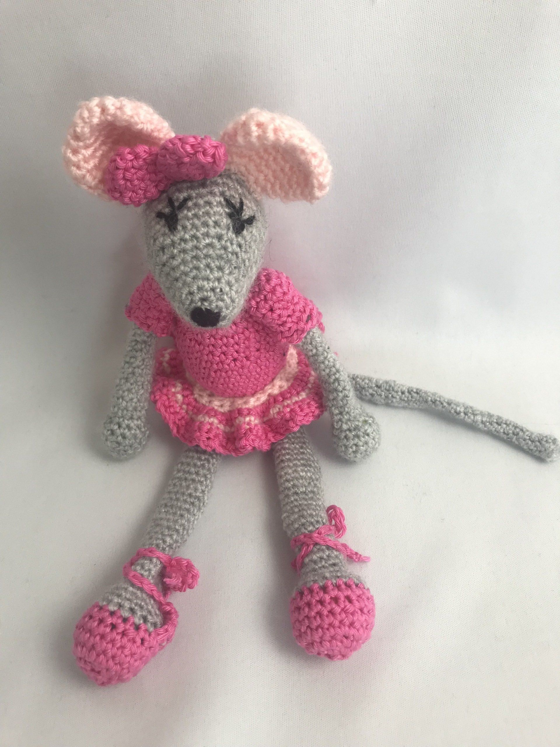 Ballerina Maus, gehäkelt
