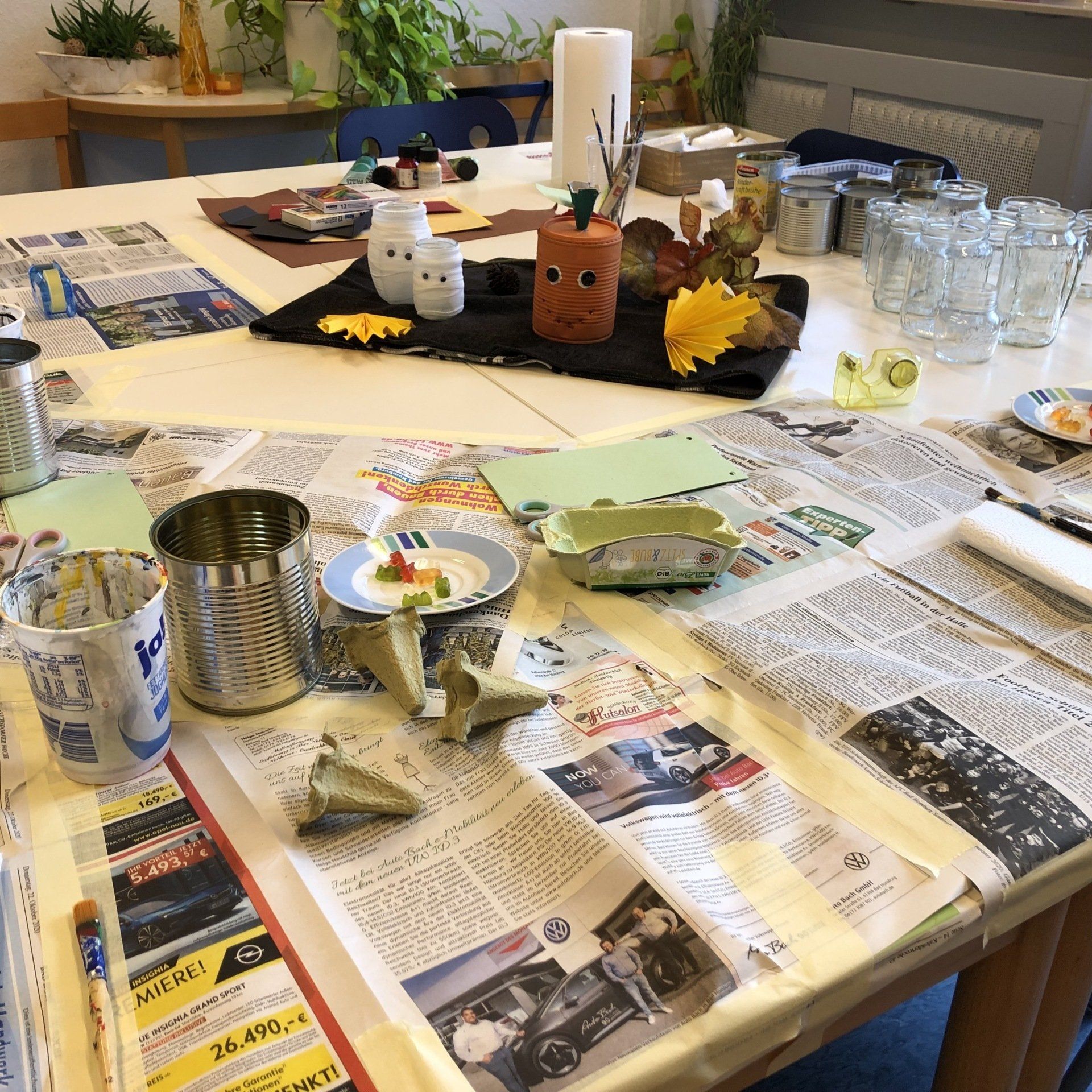 fambinis Nicole Brys basteln Halloween Kürbis Kunst querbeet Friedrichsdorf