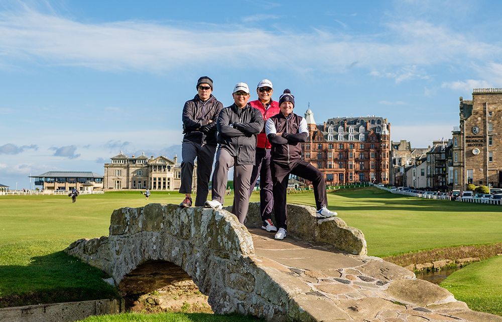 Golfers on a golf holiday