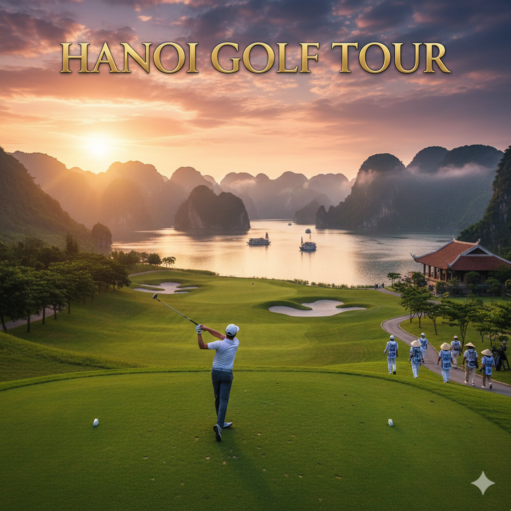 Premium golf course in Vietnam with lush fairways, perfect for players near Hanoi or Ho Chi Minh Cit
