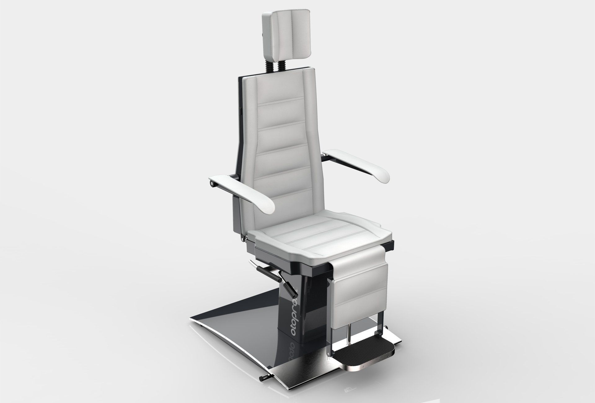 Rendering SIT 4 with Ziernath upholstery in light gray and dark gray lacquering