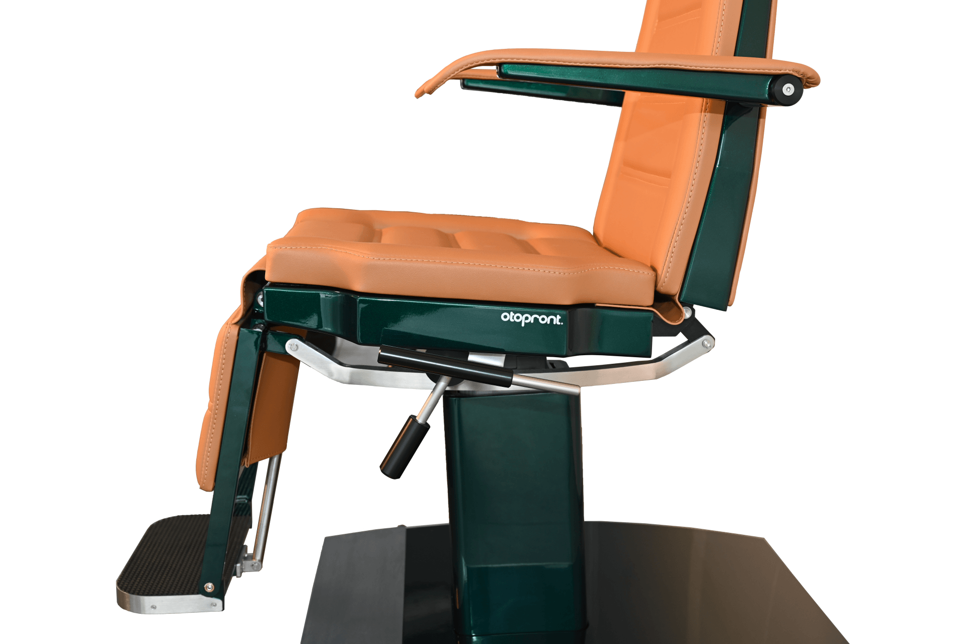 Detail of moss green base and lift