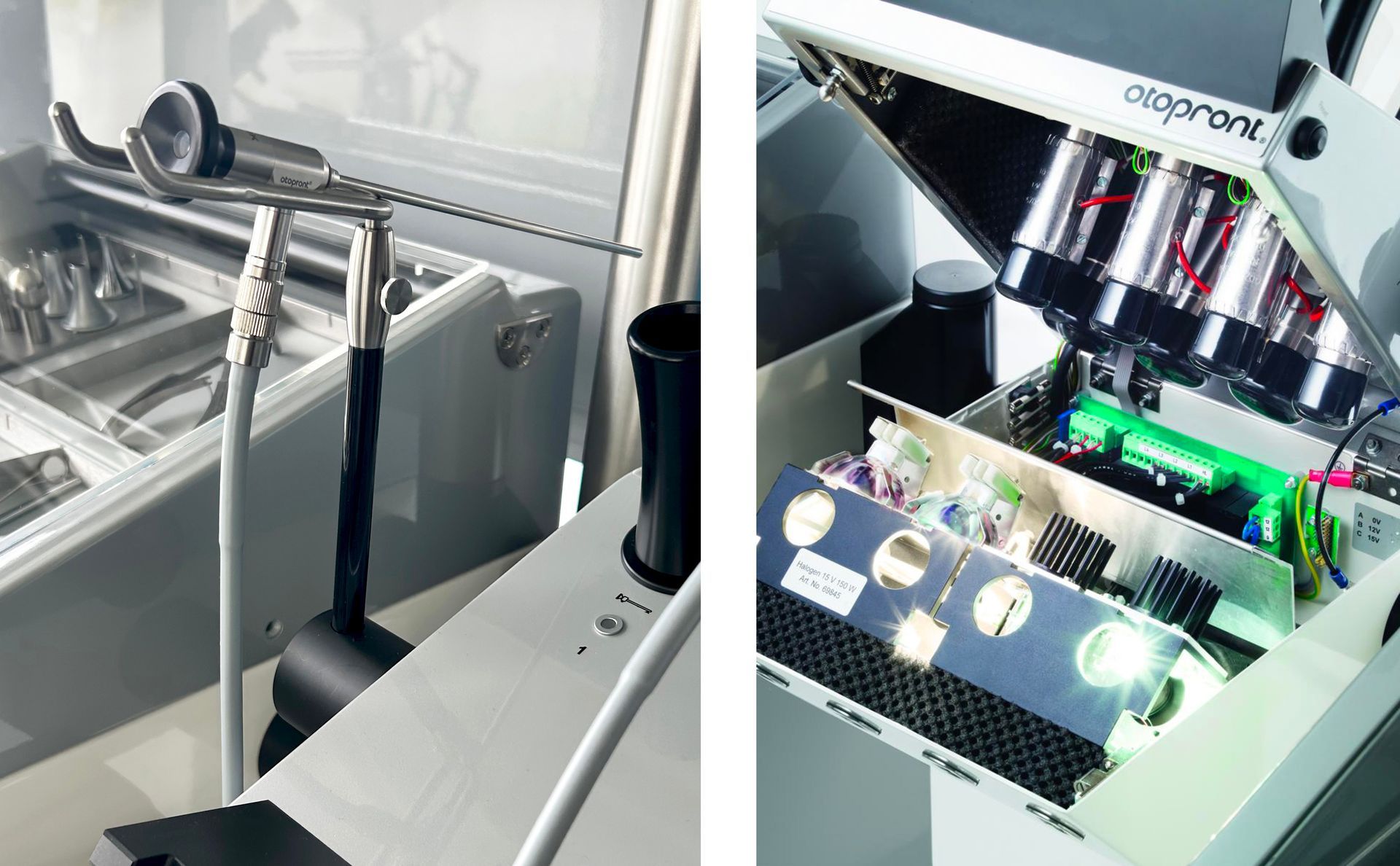 left endoscope intermediate suspension right inside endoscopy center