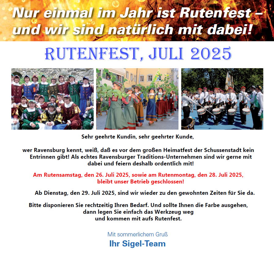 Sigel Rutenfest 2025