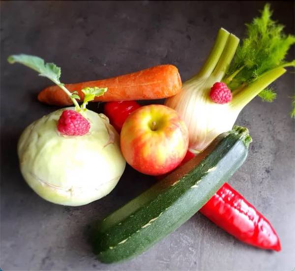 Gemüse und Obst sind wichtige Bestandteile in der Hundefütterung. Gemüse und Obst in der Hundefütterung