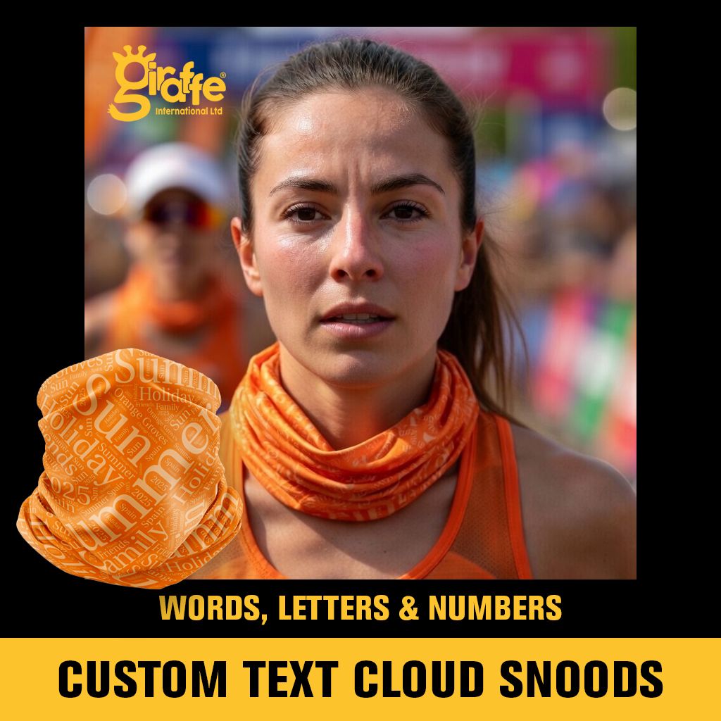Custom running snood and seamless headwear