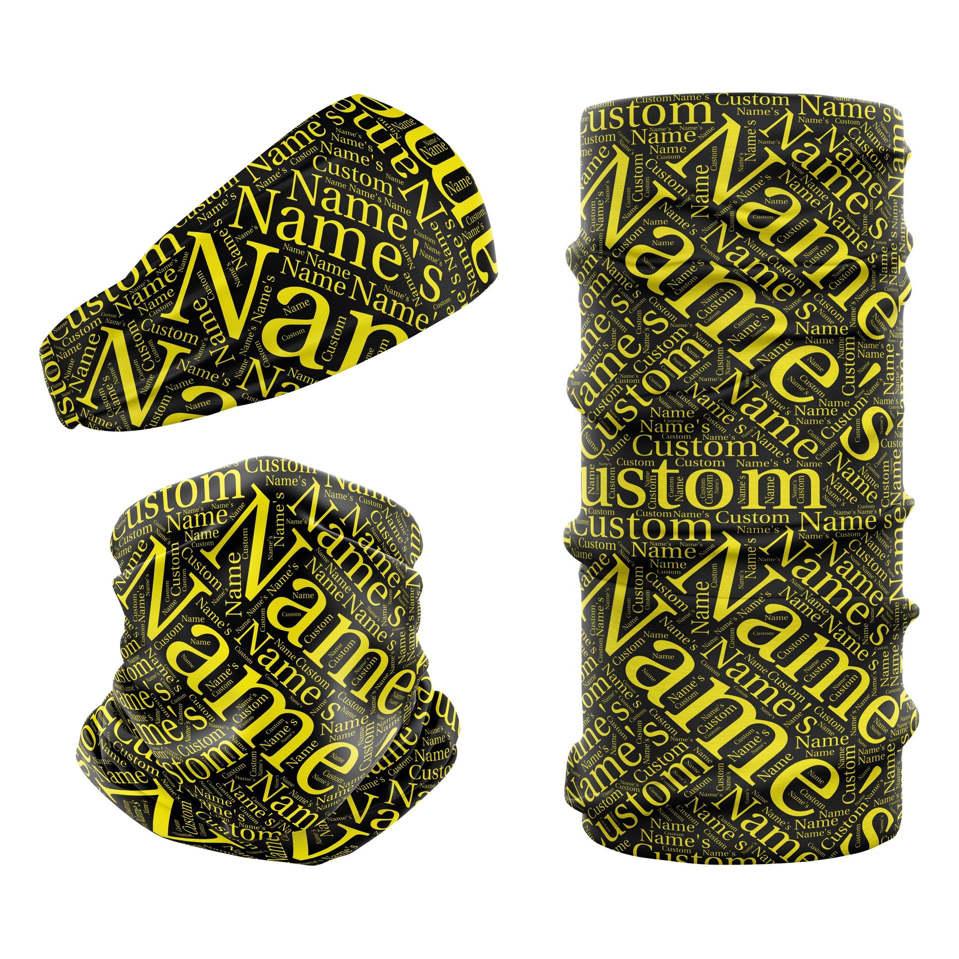 Personalised word cloud custom snoods