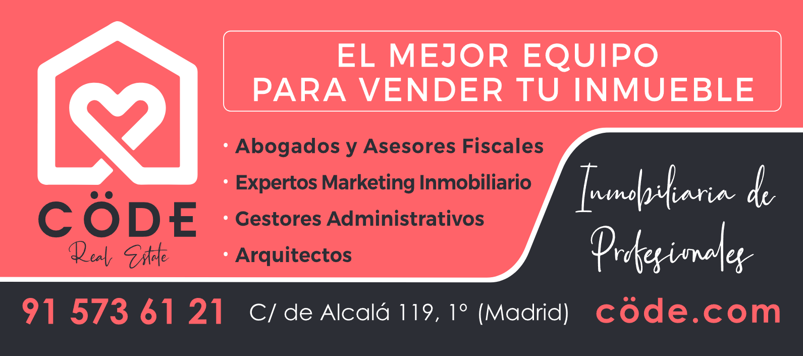 CÖDE, el mejor equipo para vender tu inmueble.