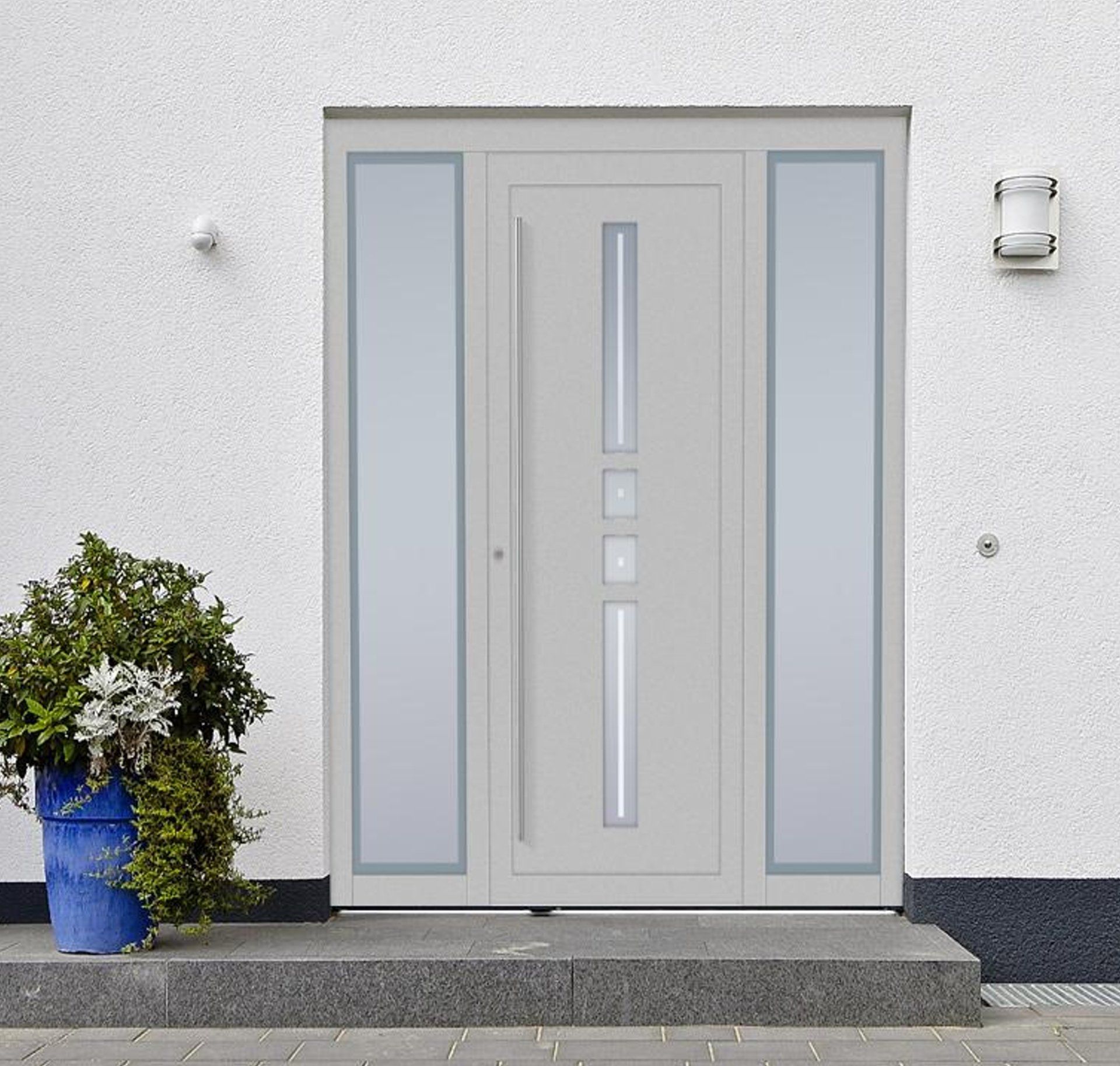 Haustür mit 2Seitenteilen