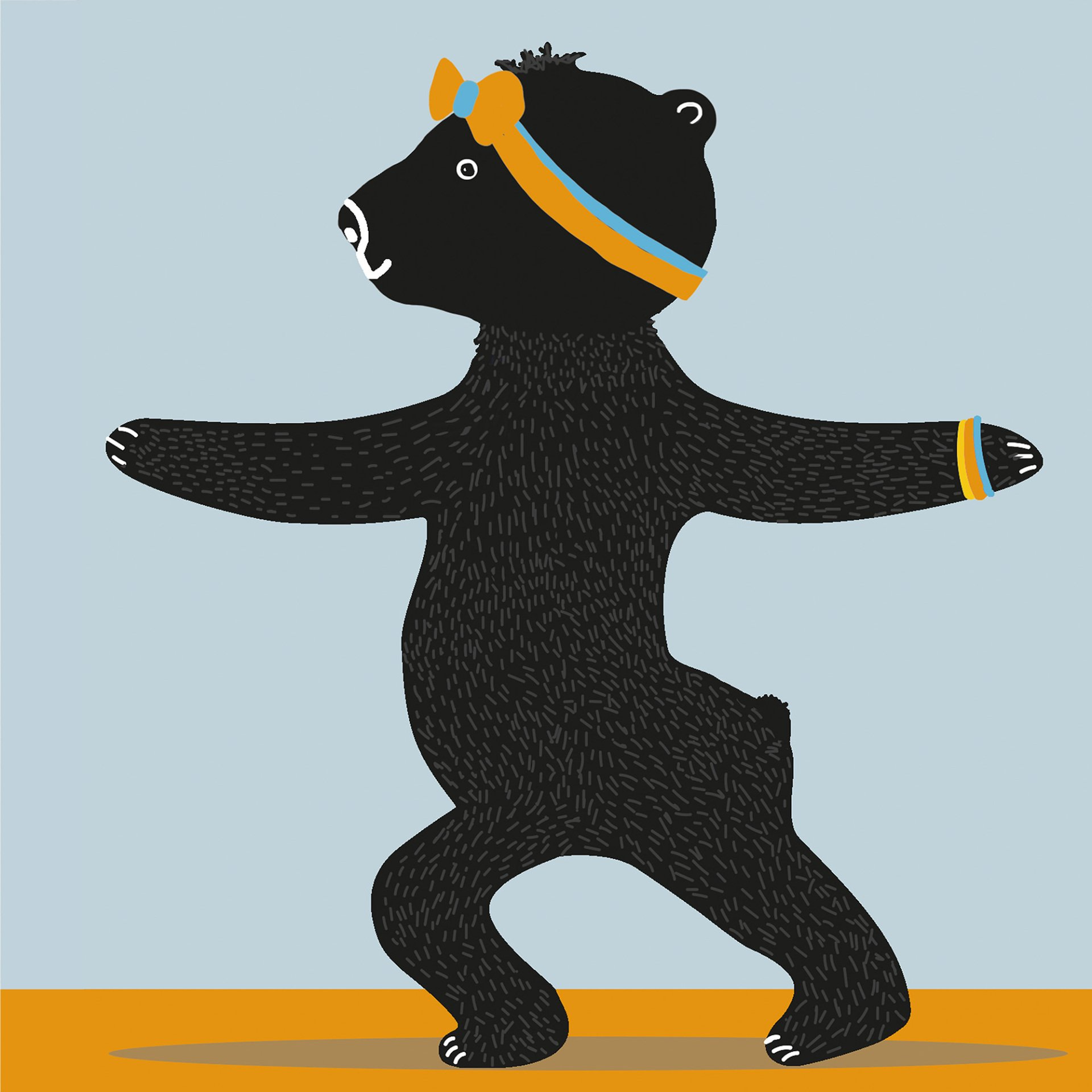 Tierposter, Illustration, Poster in 2 Größen, Dino Dame mit Handtasche, Gelb, Schwarz, schwarz auf gelbem Grund, Tapir Poster, hochwertiger Druck, Poster mit Dino auf farbigem Hintergrund, Poster für Kids, Tierposter Design