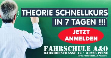 Theorieschnellkurs Banner von Fahrschule A&O