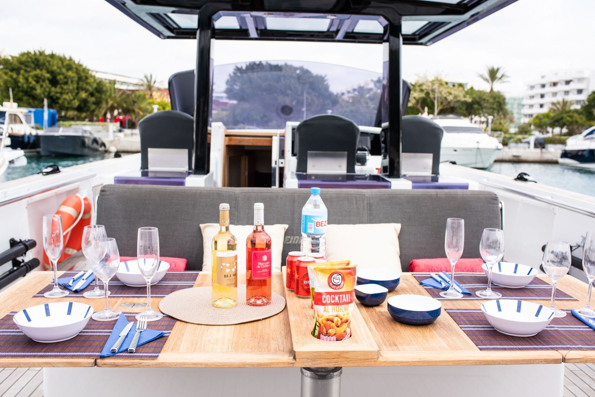 Luxury yacht Ibiza fjord