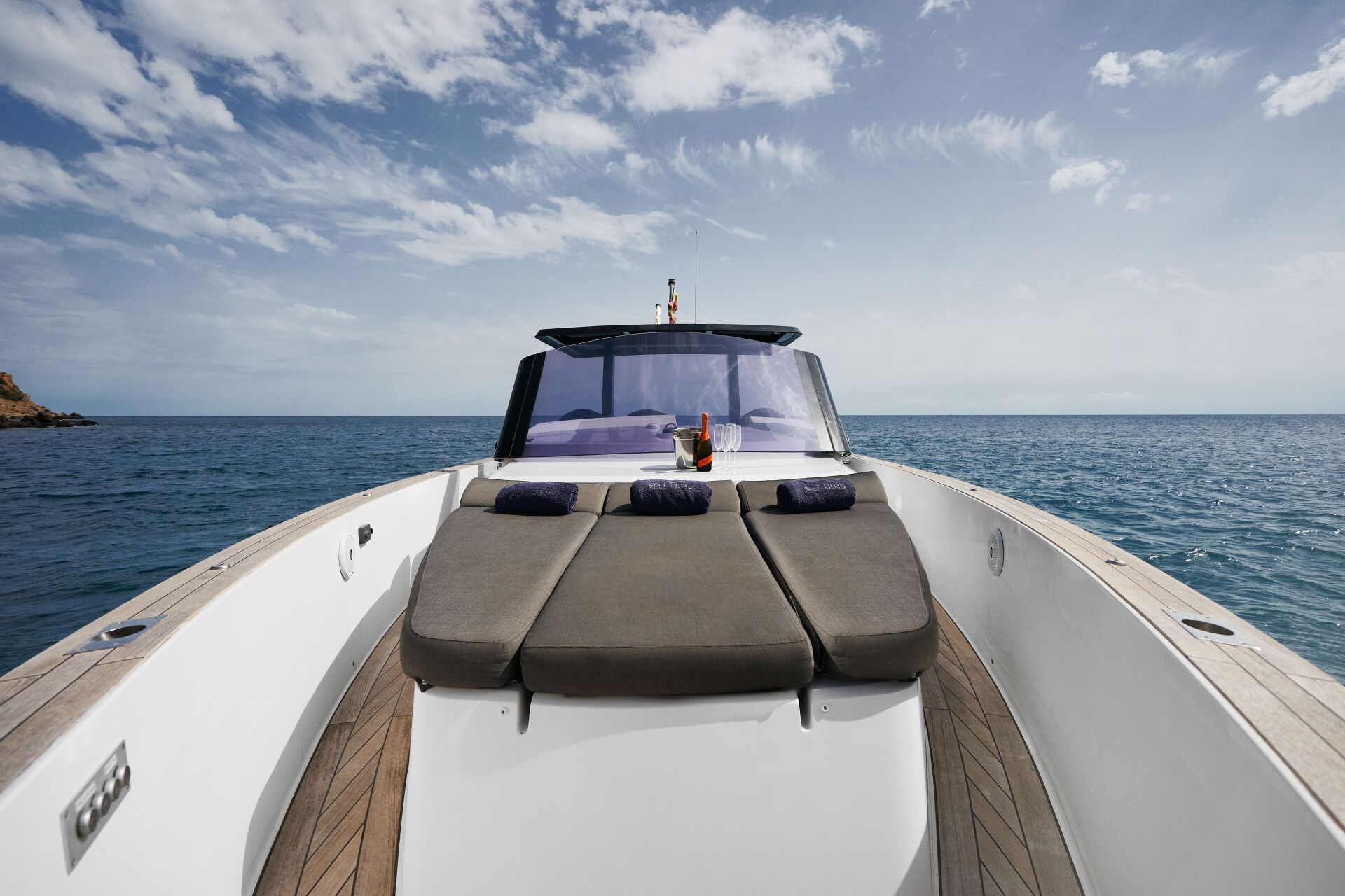 Luxury yacht Ibiza fjord