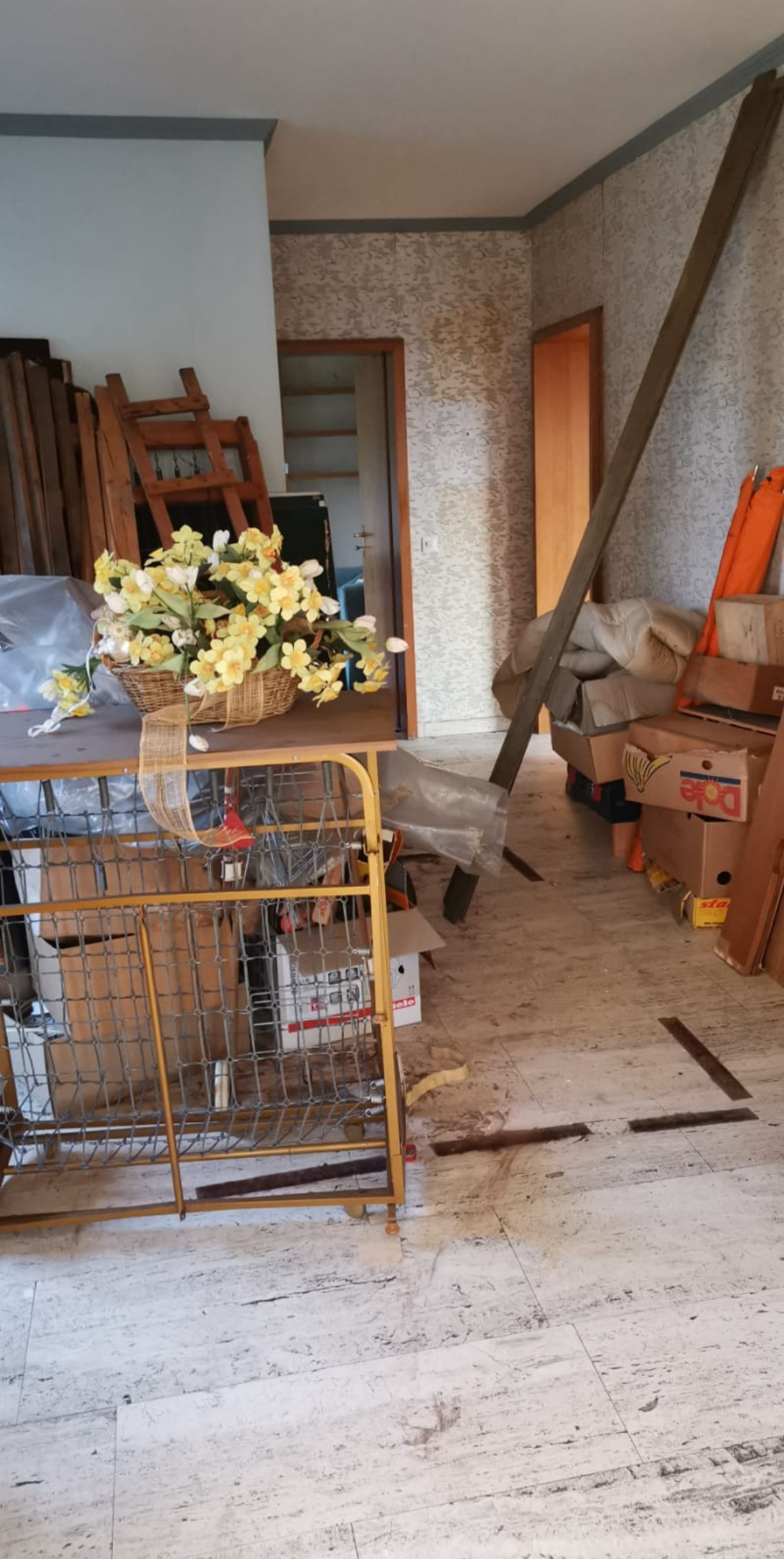 Entrümpelung einer Wohnung.